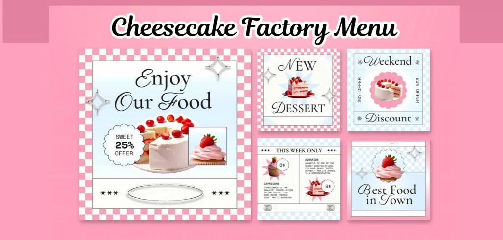 cheesecake factory menu