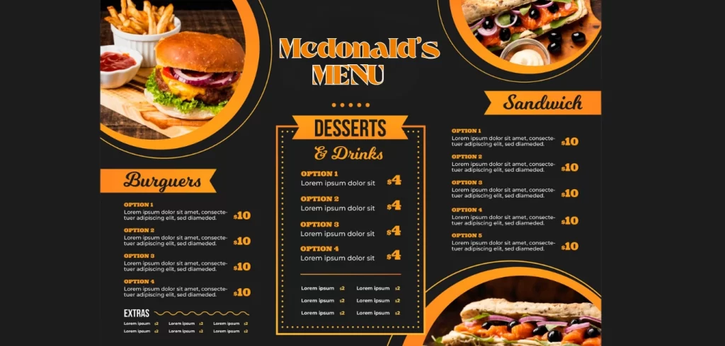 mcdonald's menu