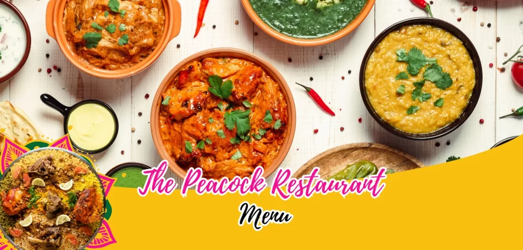 The Peacock Restaurant Menu