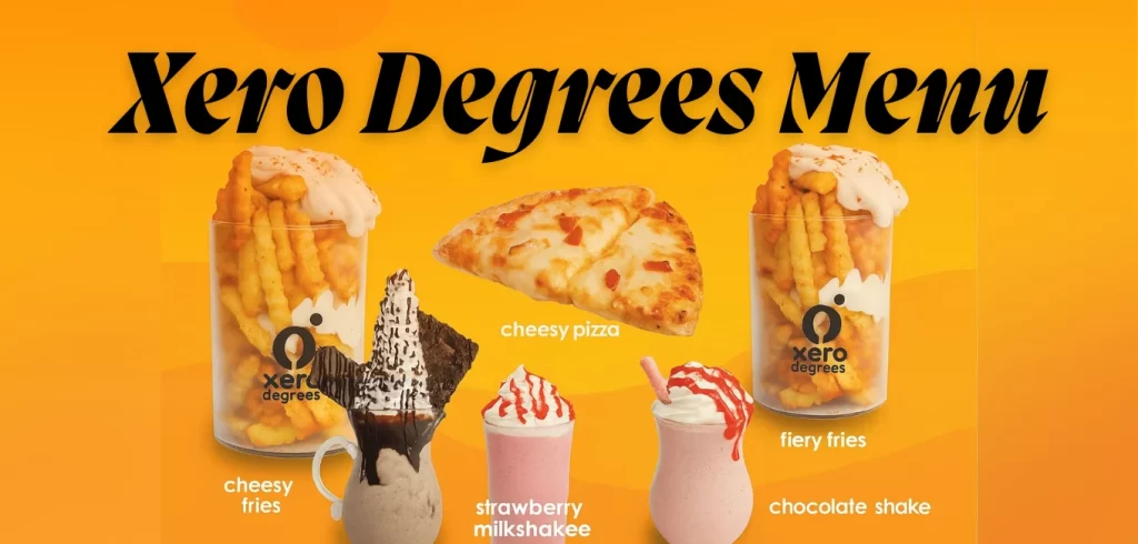 xero degrees menu